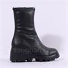 Wonders Toronto Pull On Wedge Heel Boot - Black Leather